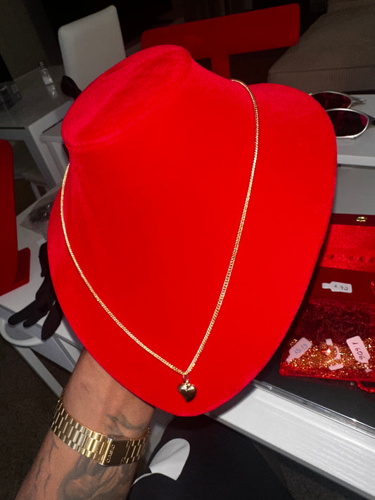 Chain Franco + Heart Pendant