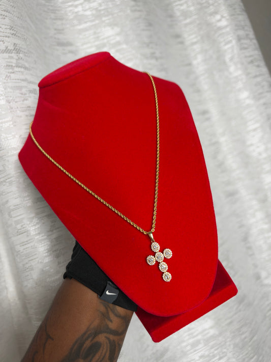 Lazo + Cruz oro 18k italiano